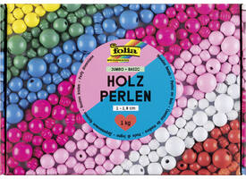 Houten kralen Folia 1000 gram assorti