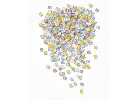 Mozaieksteentjes Folia 10x10mm glas pastel assorti
