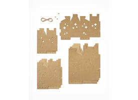 Giftbox Folia Star kraft set à 6 stuks