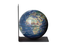 Boekensteun Troika met magnetische globe 13cm blauw-groen