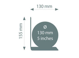 Boekensteun Troika met magnetische globe 13cm blauw-groen
