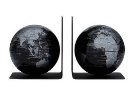 Boekensteun Troika met magnetische globes 13cm set à 2 stuks zwart