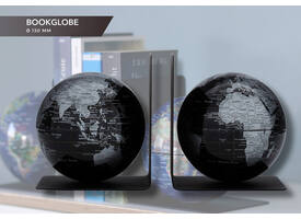 Boekensteun Troika met magnetische globes 13cm set à 2 stuks zwart