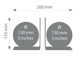 Boekensteun Troika met magnetische globes 13cm set à 2 stuks assorti