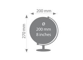 Globe Troika 20cm zwart-zilver