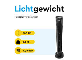Torenventilator BRASQ F500 H79cm zwart