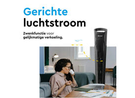 Torenventilator BRASQ F500 H79cm zwart