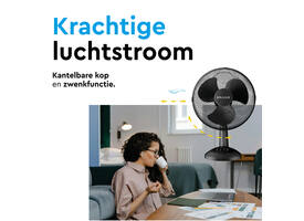 Tafelventilator BRASQ F400 Ø 30cm zwart