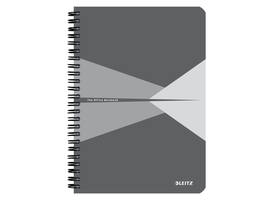 Notitieboek Leitz Office A5 lijn 180 pagina's 80gr grijs grijs