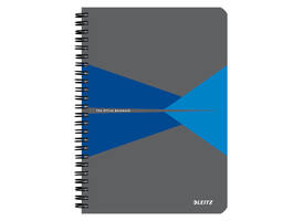 Notitieboek Leitz Office A5 lijn 180 pagina's 80gr grijs blauw