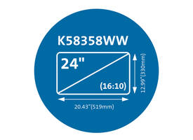 Privacyfilter Kensington MagPro voor 24" monitors 16:10