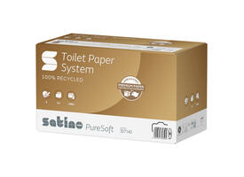 Toiletpapier Satino JT3 PureSoft systeemrol 2-laags 100m naturel 307140