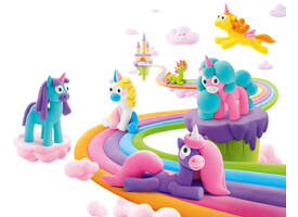 Klei Hey Clay eenhoorn set à 15 delen