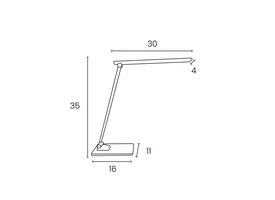 Bureaulamp Unilux Popy led wit