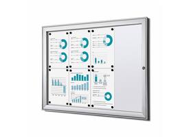 Vitrinebord Quantore luxe 8x A4 B1 gecertificeerd zilver