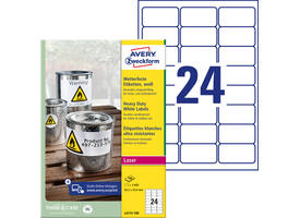Etiket Avery L4773-100 63.5x33.9 2400 stuks
