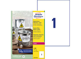 Etiket Avery L4775-100 210x297mm 100 stuks
