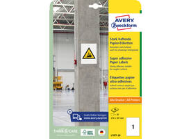 Etiket Avery L7877-20 210x297mm 20 stuks