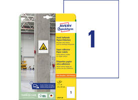 Etiket Avery L7877-20 210x297mm 20 stuks