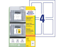 Positioneeretiket Avery 8001 120x80mm bedrukt 20 stuks