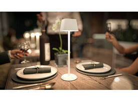 Tafellamp Securit Georgina LED oplaadbaar dimbaar wit