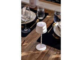 Tafellamp Securit MonteCarlo LED oplaadbaar dimbaar wit