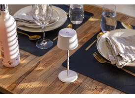 Tafellamp Securit MonteCarlo LED oplaadbaar dimbaar wit