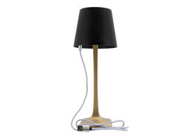 Tafellamp Securit Roma LED oplaadbaar dimbaar zwart-goud
