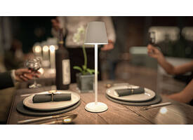 Tafellamp Securit Feline LED oplaadbaar dimbaar wit