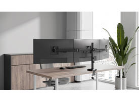 Monitorarm Neomounts NERO triple 17-27" zwart