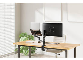 Monitorarm met laptophouder Neomounts NEXT Lite single 17-27" zwart