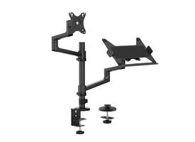 Monitorarm met laptophouder Neomounts NEXT Lite single 17-27" zwart