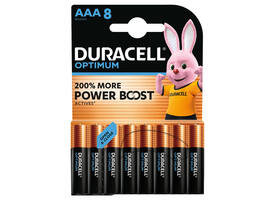 Batterij Duracell Optimum 8x AAA