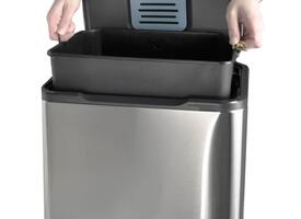 Pedaalemmer Desq 40 liter rvs zilver