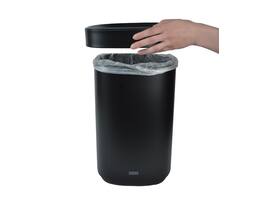 Afvalbak Desq open inworp 20 liter metaal zwart