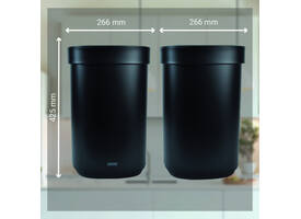 Afvalbak Desq open inworp 20 liter metaal zwart