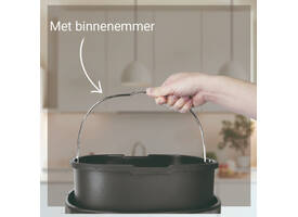 Afvalbak Desq Touch 50 liter RVS zilver