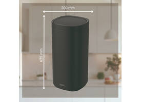 Afvalbak Desq Touch 30 liter RVS zwart
