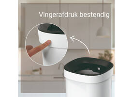 Afvalbak Desq open inworp 20 liter metaal wit