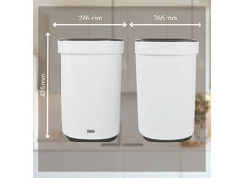 Afvalbak Desq open inworp 20 liter metaal wit