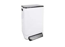 Pedaalemmer Desq 40 liter RVS wit