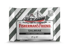 Keelpastilles Fisherman's Friend salmiak suikervrij zak 25 gram