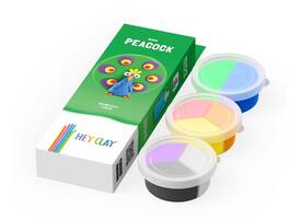 Klei Hey Clay Peacock 3 potjes