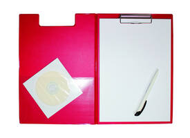 Klembordmap MAUL A4 staand PVC met penlus rood