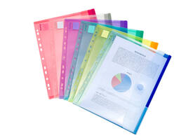 Enveloptas Djois Color Collection A4 horizontaal geperforeerd assorti