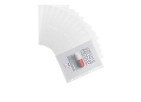 Enveloptas Djois Color Collection A4 horizontaal geperforeerd transp