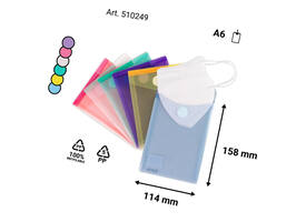 Enveloptas Djois Color Collection A6 verticaal assorti