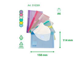 Enveloptas Djois Color Collection A6 horizontaal assorti