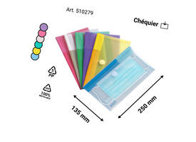 Enveloptas Djois Color Collection horizontaal 250x135mm assorti