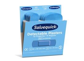Pleisters Salvequick blauw detectabel mix 6x 30 stuks
